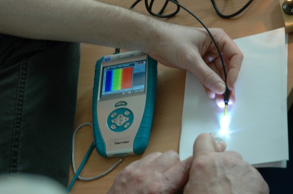 měříme spektrum bílé LED diody